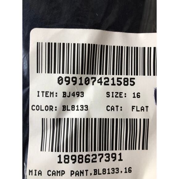 J. Crew Factory Camp Pants Straight Leg Ankle 100% Cotton Navy Blue NWT 16 - Picture 9 of 9